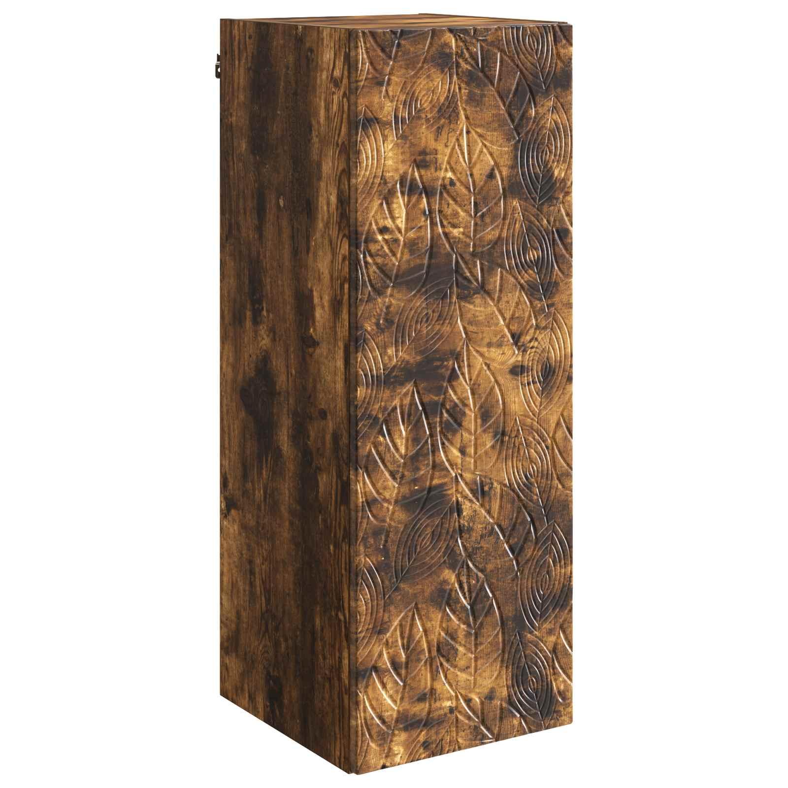 Vægmonteret skab Røget eg 33 x 34,5 x 90 cm Konstrueret træ