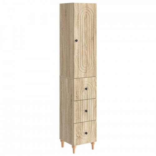 Skab Sæt 2 stk 33 x 34,5 x 90 cm Konstrueret træ