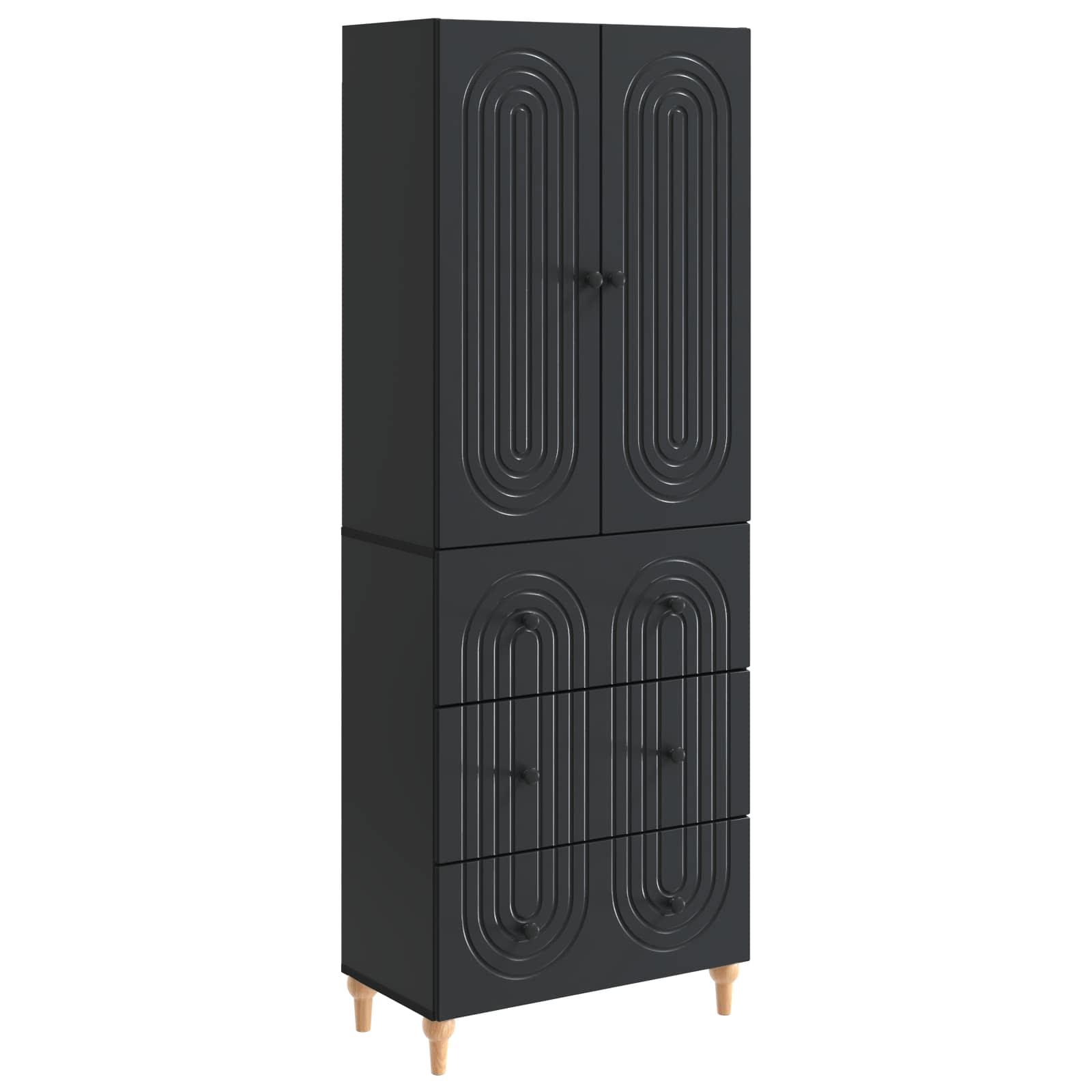 Skab Sæt 2 stk 66 x 34,5 x 90 cm Konstrueret træ