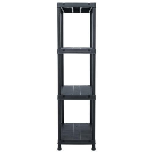 Opbevaringsreoler 2 stk. 60 x 30 x 138 cm plastik sort