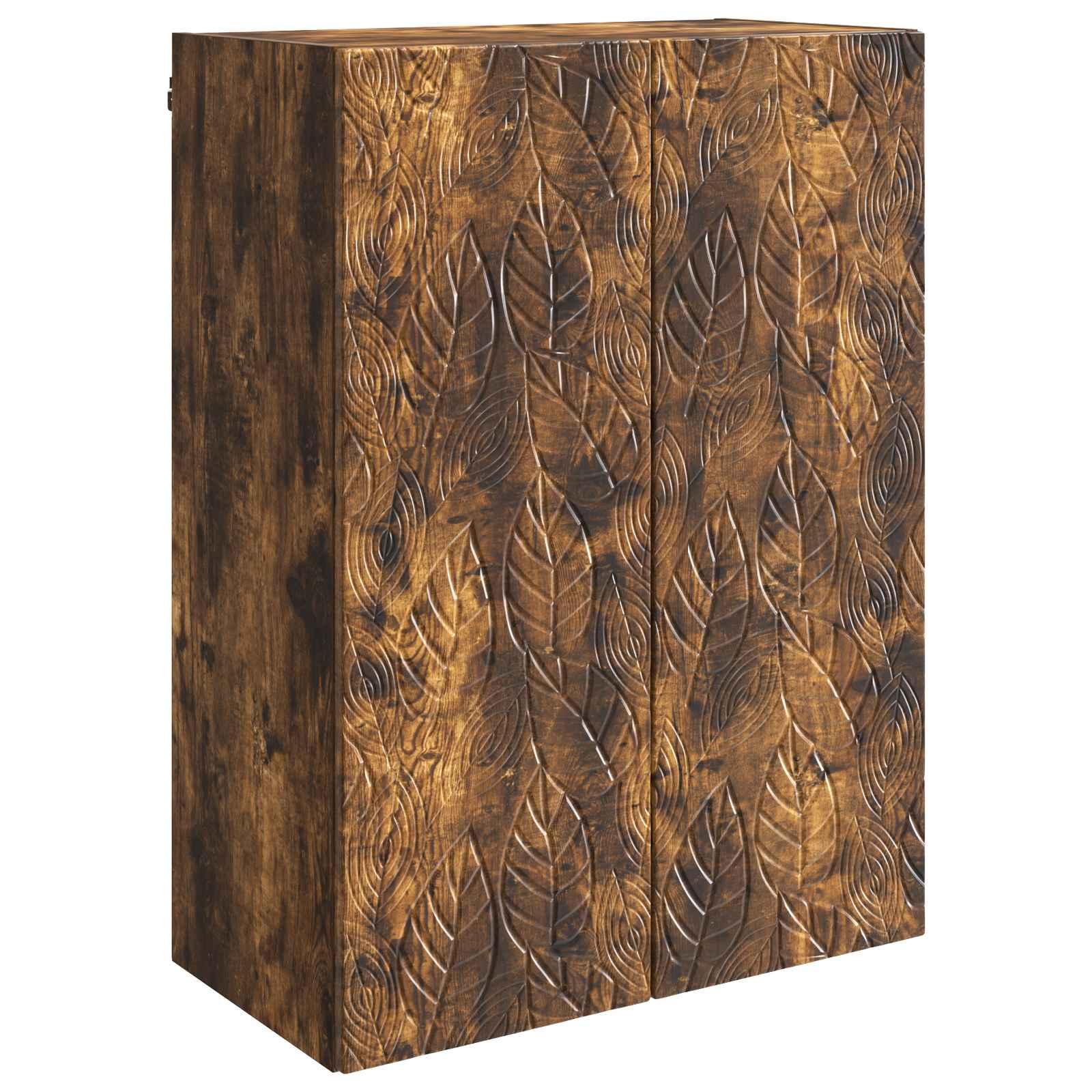Vægmonteret skab Røget eg 66 x 34,5 x 90 cm Konstrueret træ