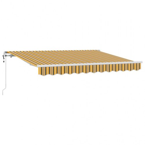 Udtrækkelig Markise Gul og Grå 250 x 200 cm Stof