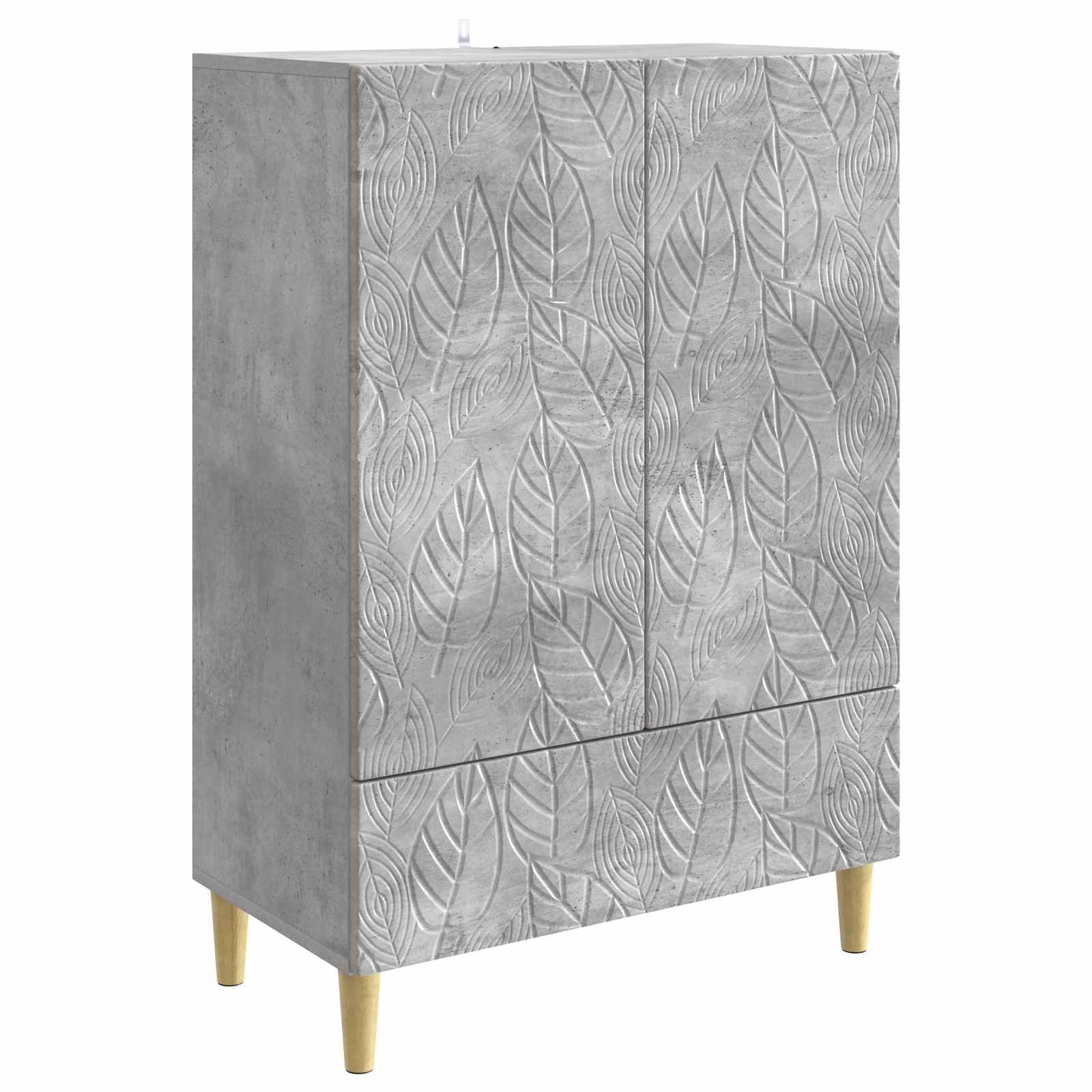 Sidebord Betongrå 66 x 34,5 x 95 cm Konstrueret træ