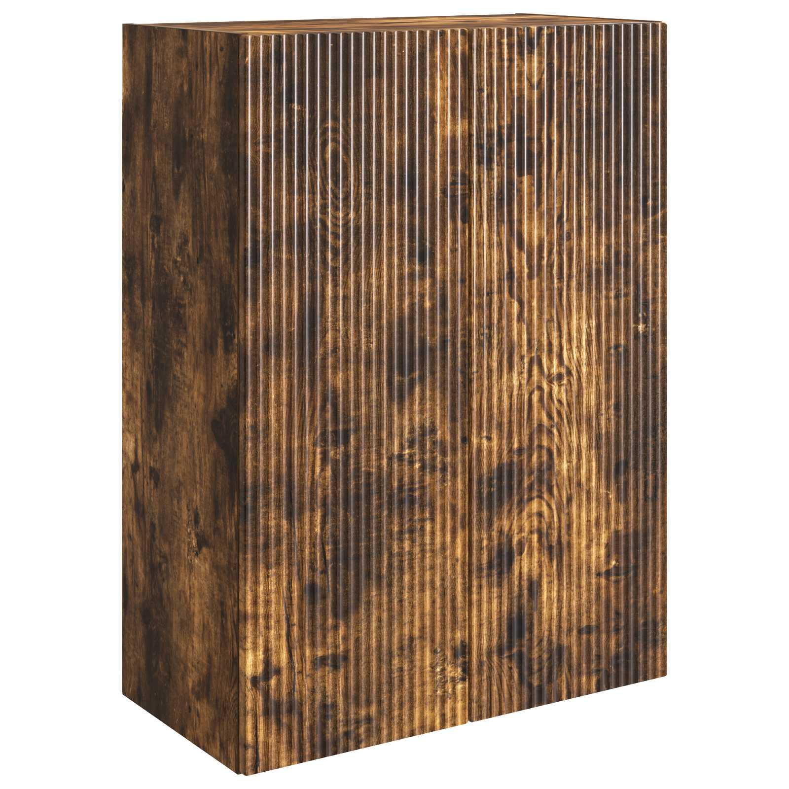 Vægmonteret skab Røget eg 66 x 34,5 x 90 cm Konstrueret træ