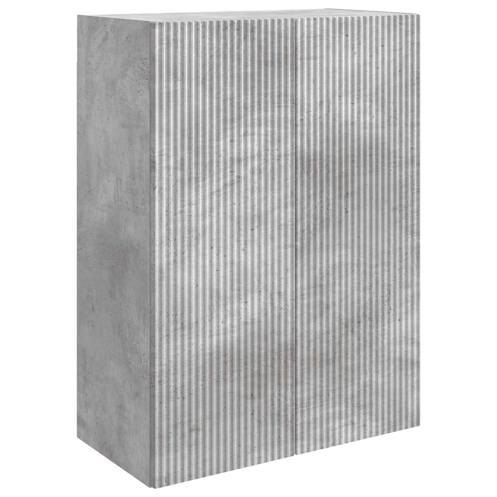 Vægmonteret skab Betongrå 66 x 34,5 x 90 cm Konstrueret træ