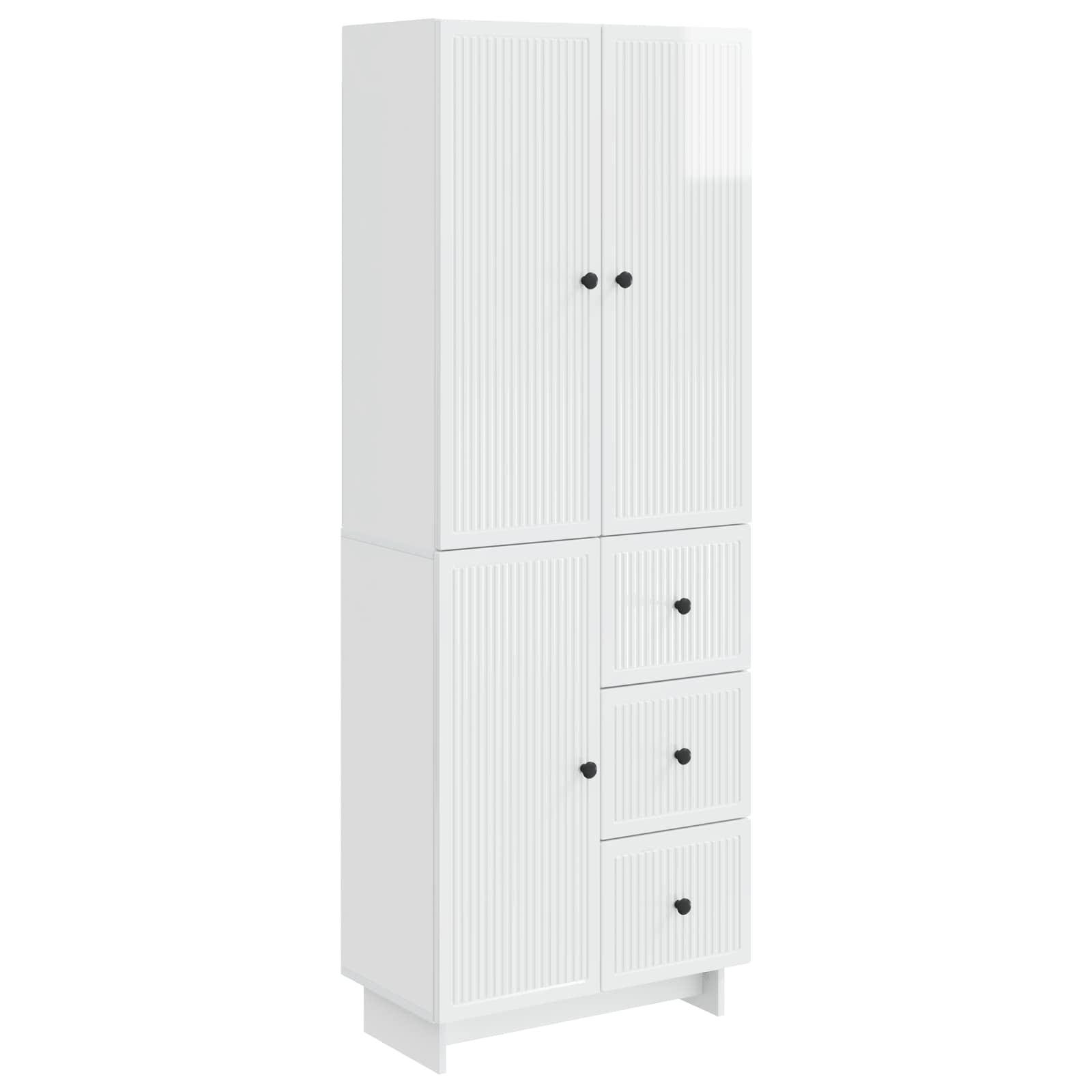 Skab Sæt 2 stk 66 x 34,5 x 90 cm Konstrueret træ