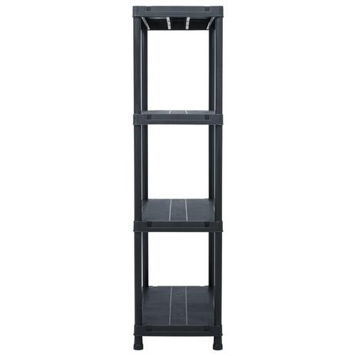 Opbevaringsreoler 5 stk. 60 x 30 x 138 cm plastik sort