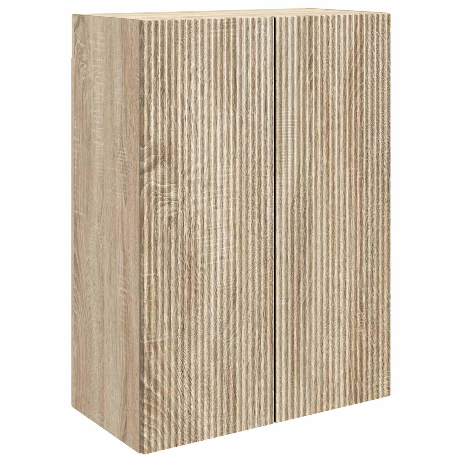 Vægmonteret skab Sonoma-eg 66 x 34,5 x 90 cm Konstrueret træ