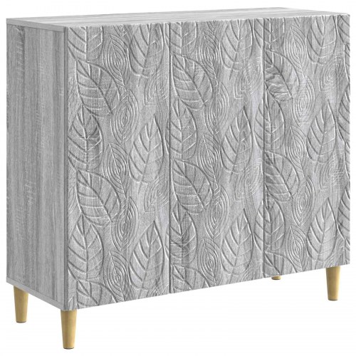 Sidebord Grå Sonoma 89 x 34,5 x 80 cm Konstrueret træ