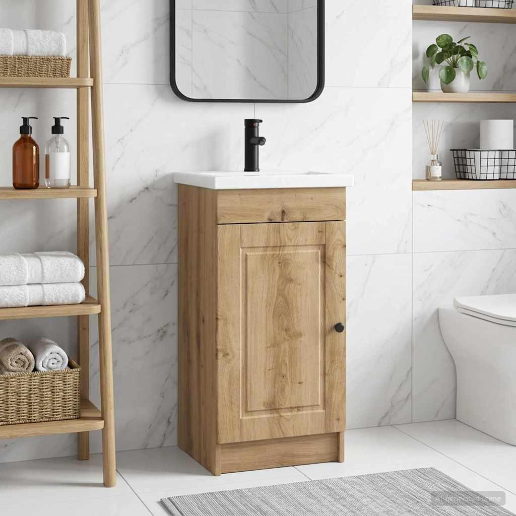 Badeværelsesvask med vask Artisan-eg 42 x 40 x 84,5 cm