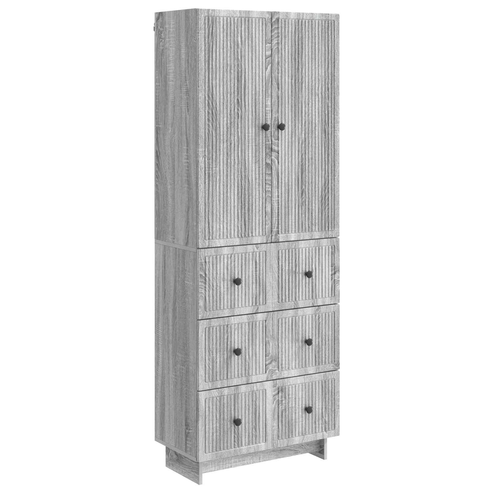 Skab Sæt 2 stk 66 x 34,5 x 90 cm Konstrueret træ