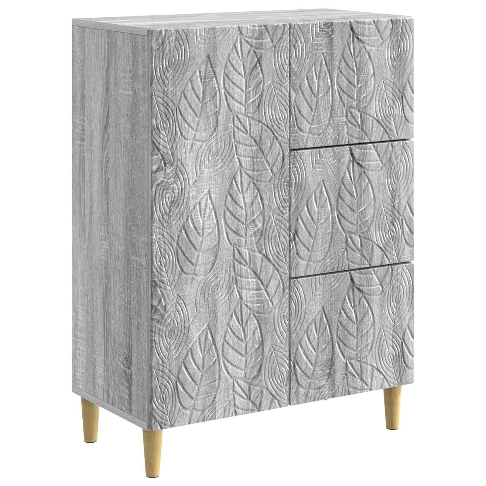 Sidebord Grå Sonoma 66 x 34,5 x 90 cm Konstrueret træ