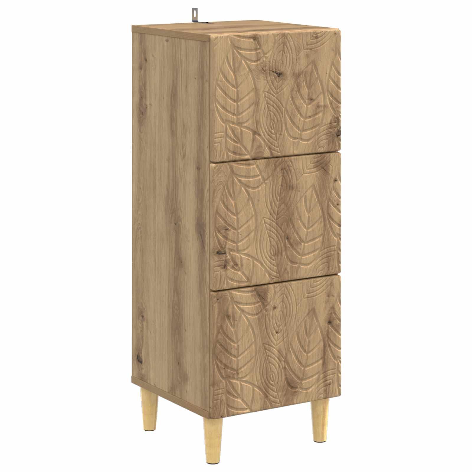 Skuffeskab Artisan-eg 33 x 34,5 x 90 cm Konstrueret træ