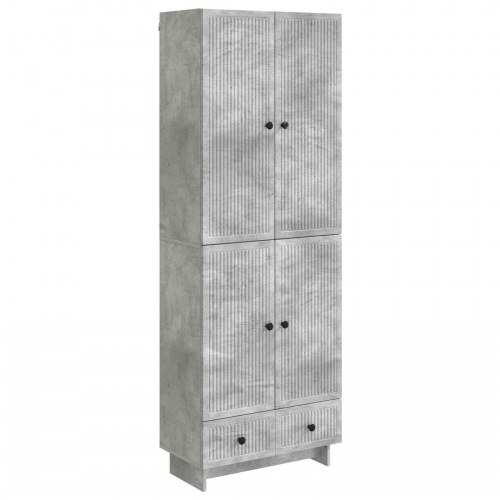 Skab Sæt 2 stk Betongrå 66 x 34,5 x 95 cm Konstrueret træ