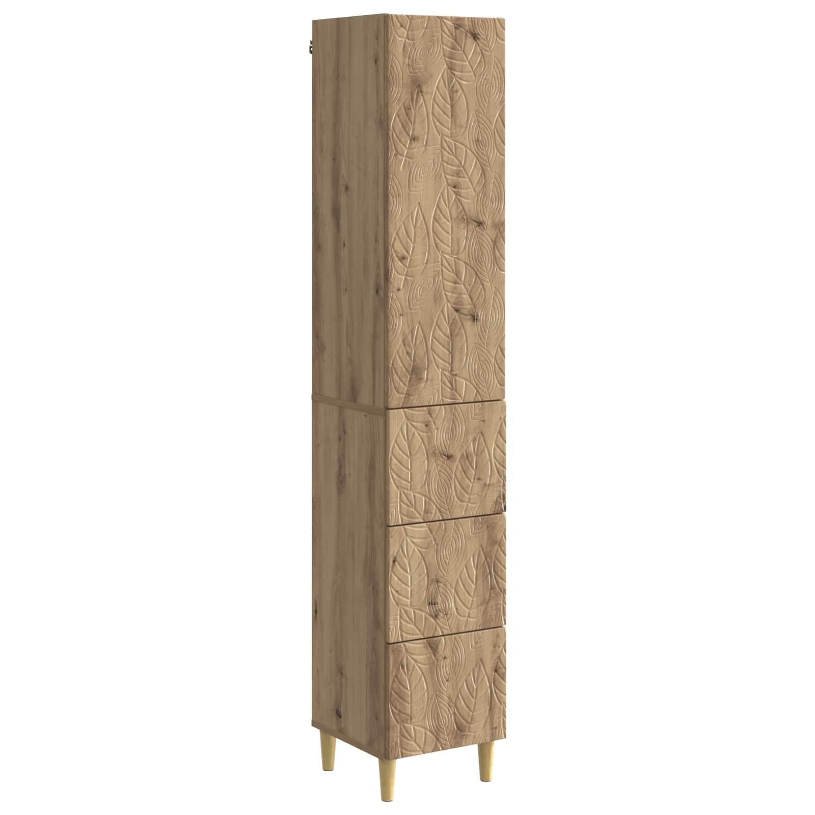 Skab Sæt 2 stk Artisan-eg 33 x 34,5 x 90 cm Konstrueret træ billede