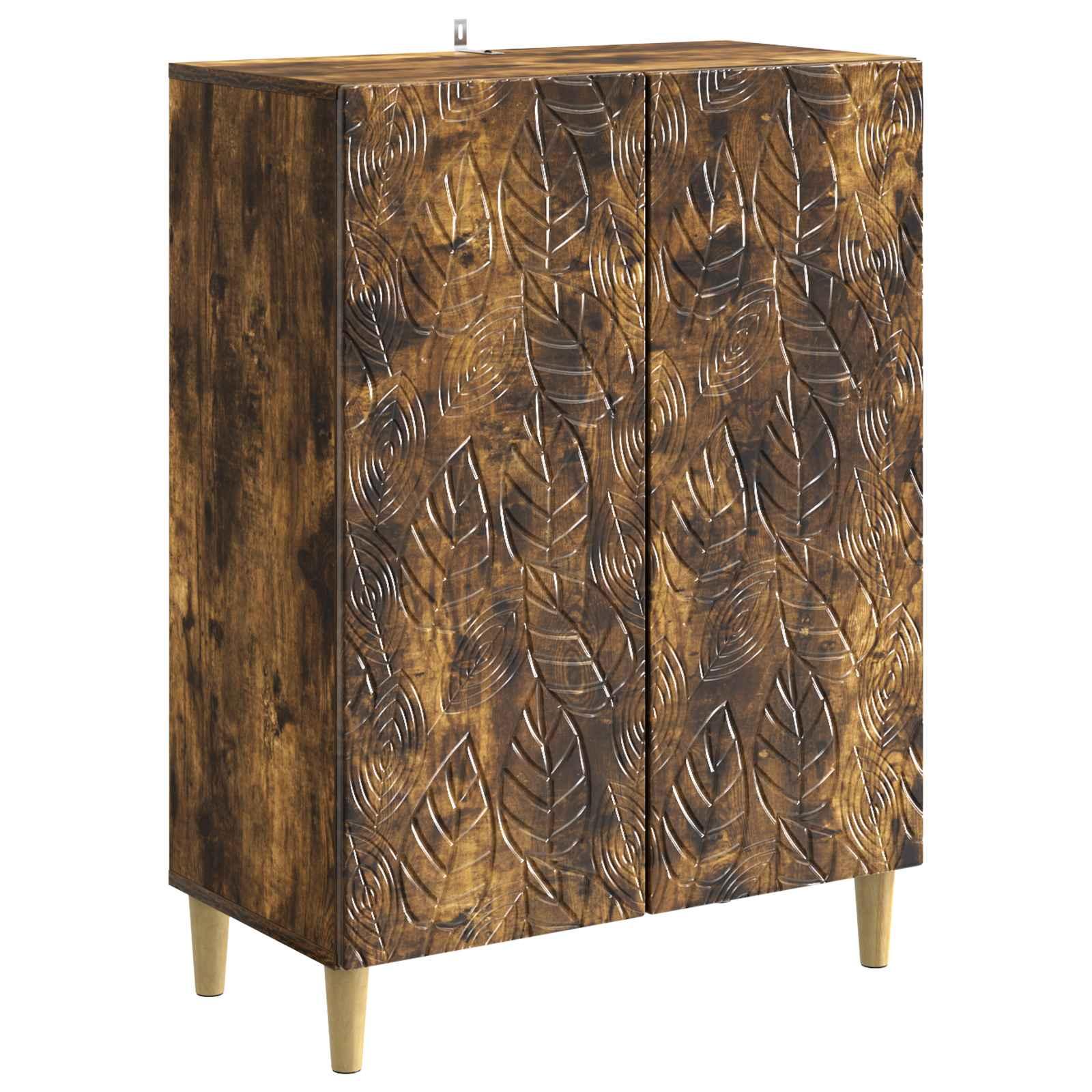 Sidebord Røget eg 66 x 34,5 x 90 cm Konstrueret træ billede