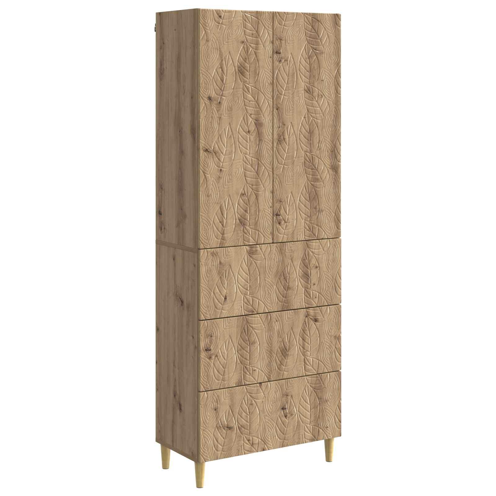 Skab Sæt 2 stk Artisan-eg 66 x 34,5 x 90 cm Konstrueret træ billede