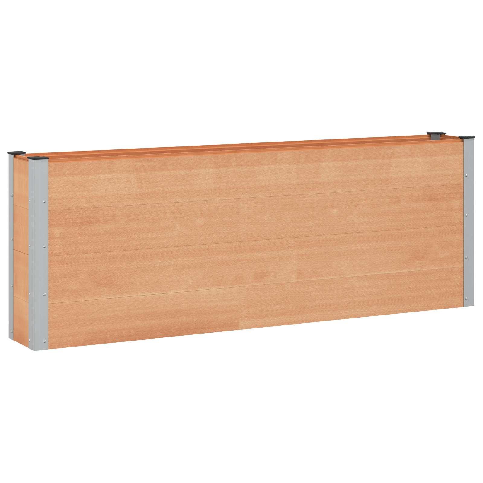 Højbed Brun 200 x 30 x 72 cm WPC og Aluminium billede