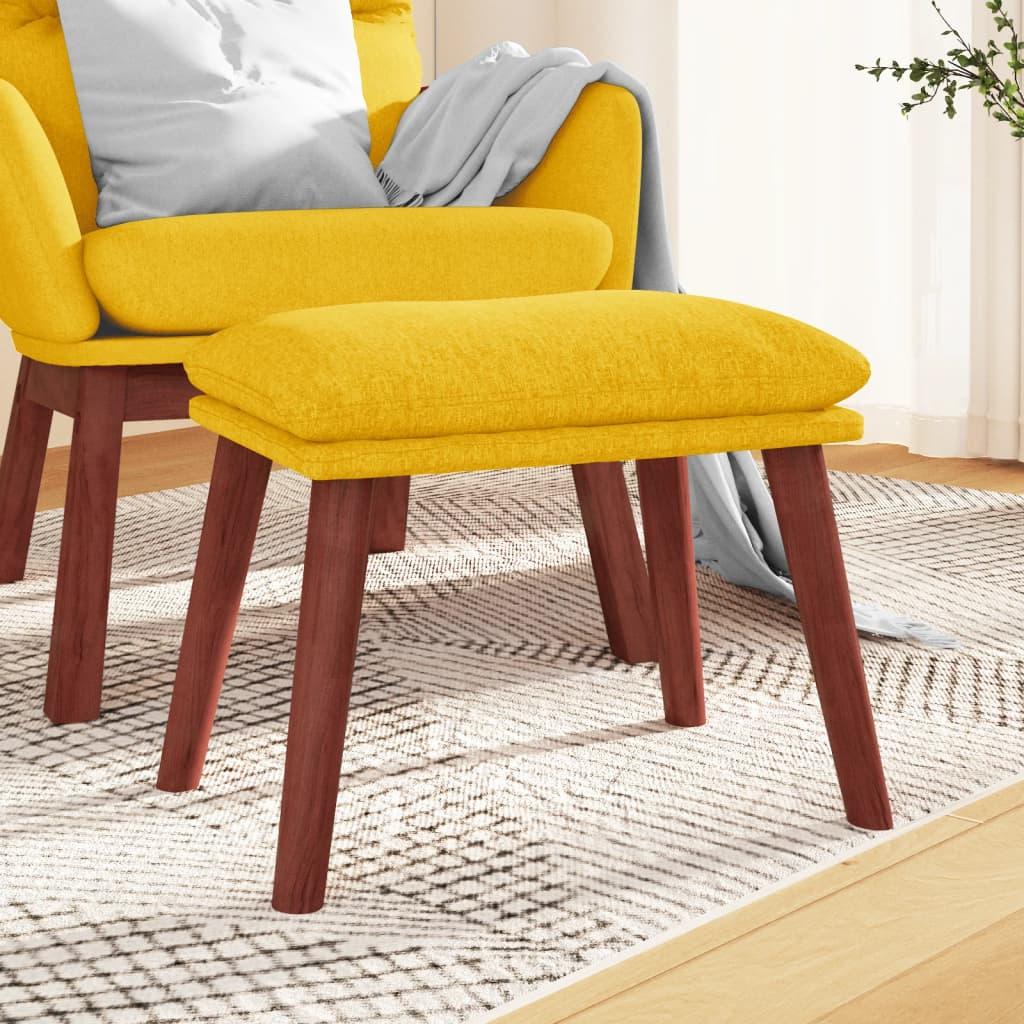 Fodskammel 45x29,5x35 cm stof sennepsgul billede