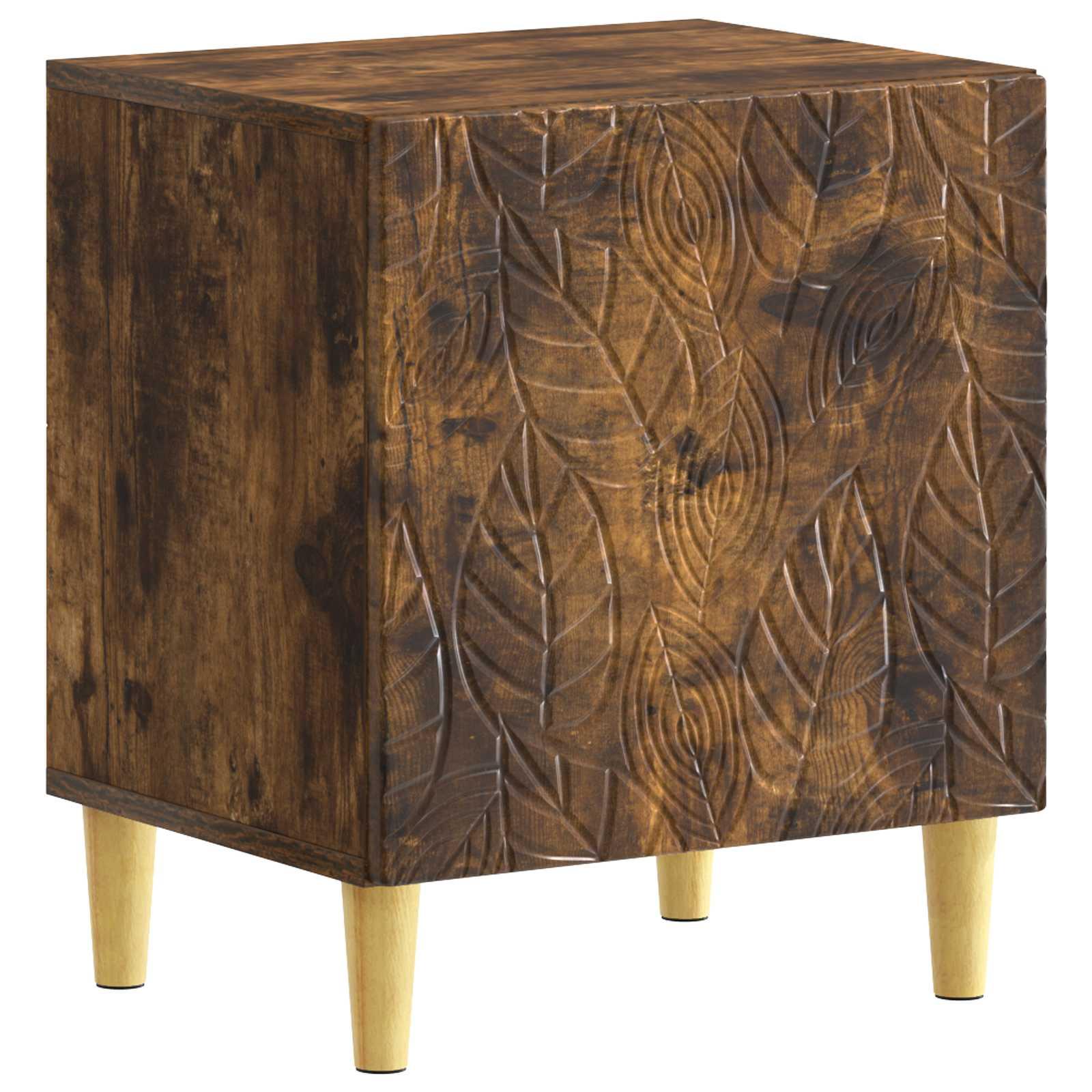 Sengebord Røget eg 43 x 34,5 x 50 cm Konstrueret træ billede