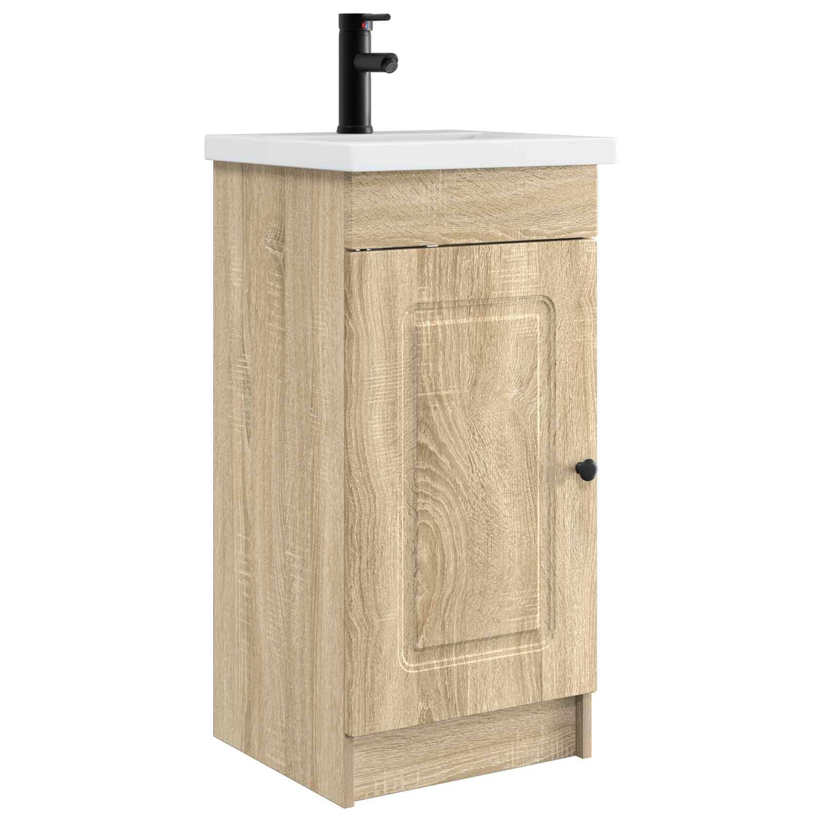 Badeværelsesvask med vask Sonoma-eg 42 x 40 x 84,5 cm billede