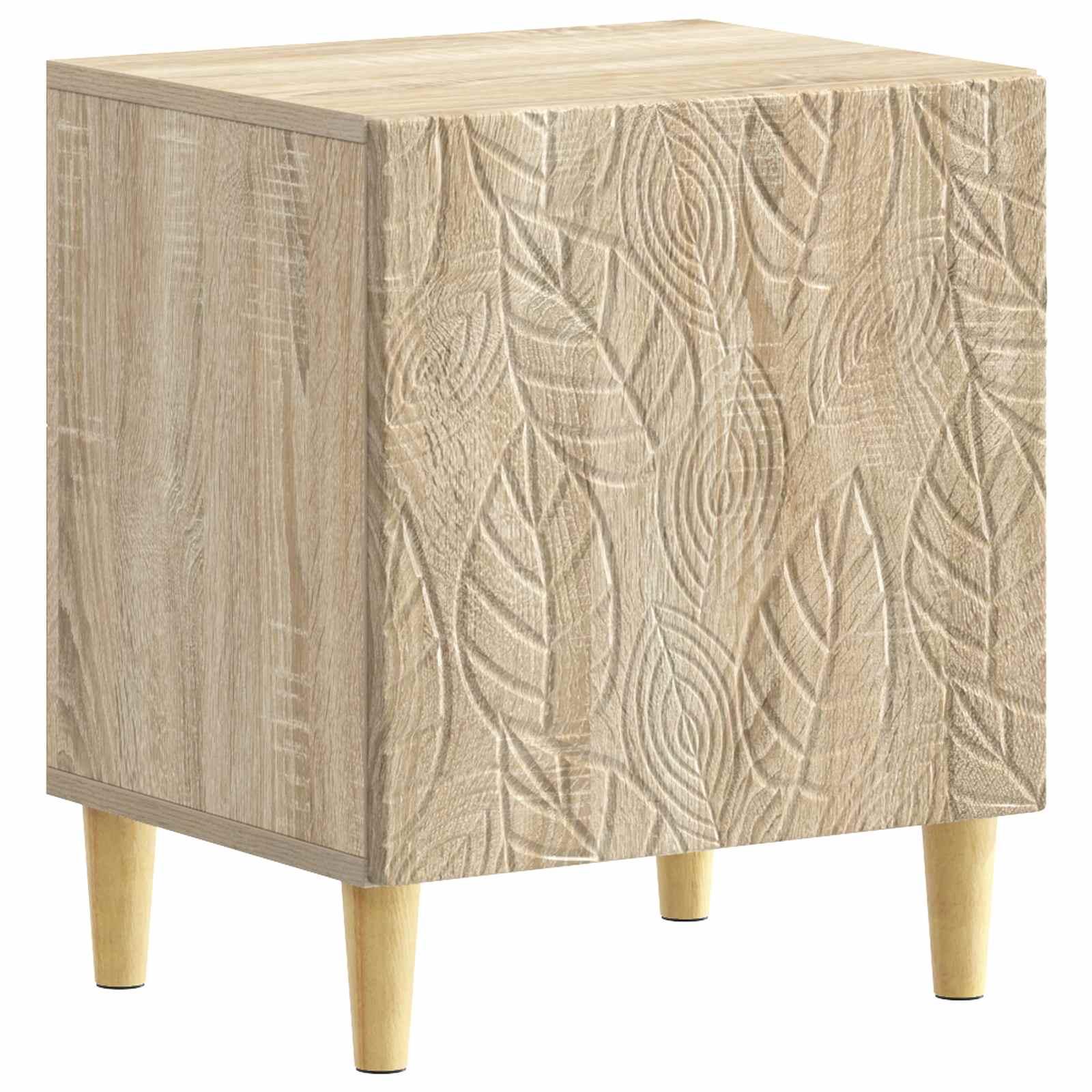 Sengebord Sonoma-eg 43 x 34,5 x 50 cm Konstrueret træ billede