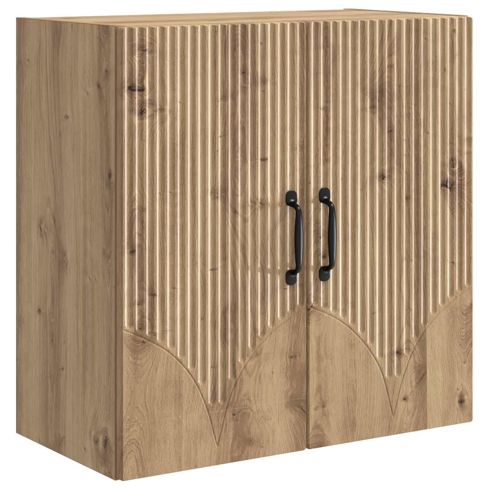 Vægmonteret skab i Artisan-eg 59 × 31 × 60 cm - konstrueret træ billede