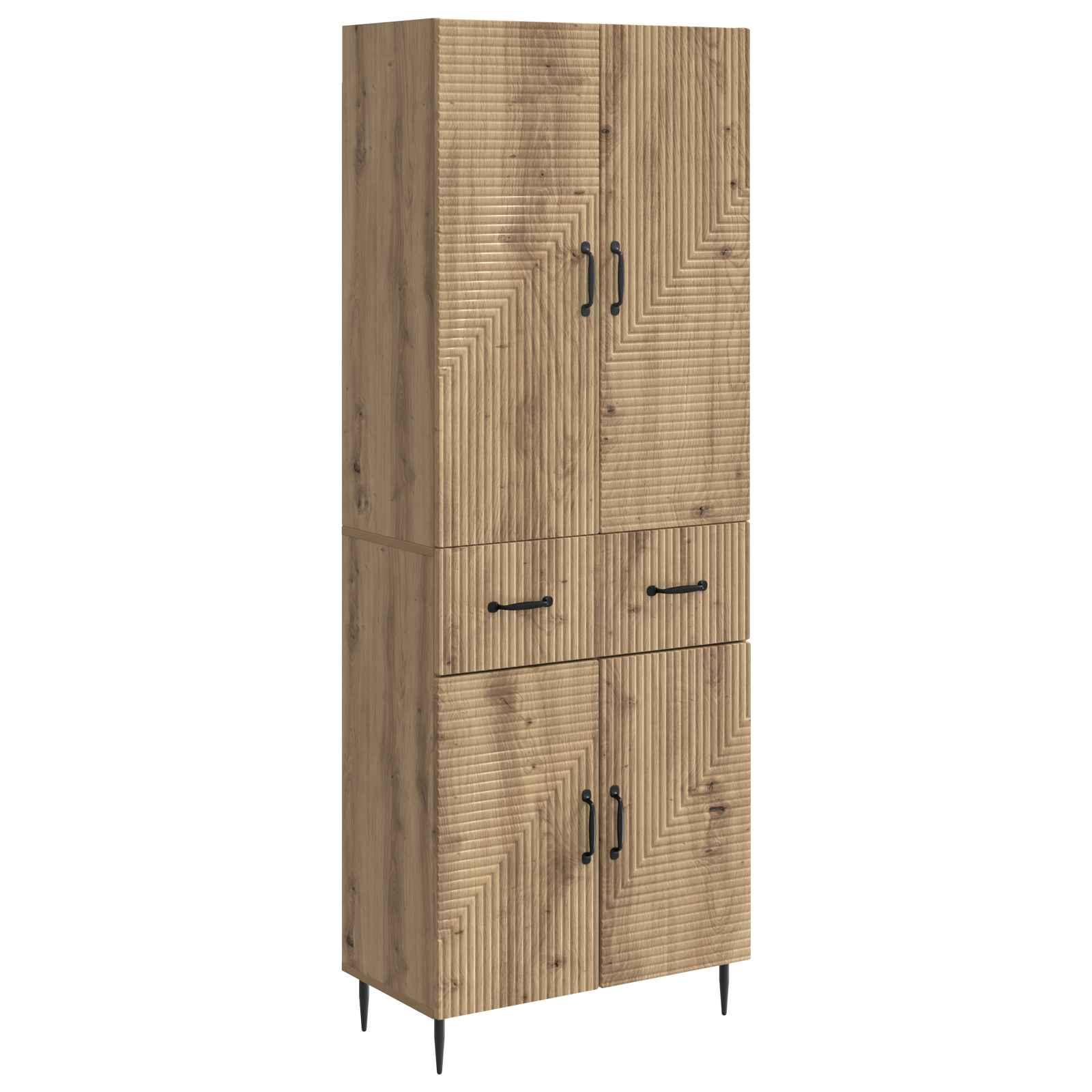 Skab Sæt 2 stk Artisan-eg 66 x 34,5 x 89,5 cm Konstrueret træ billede