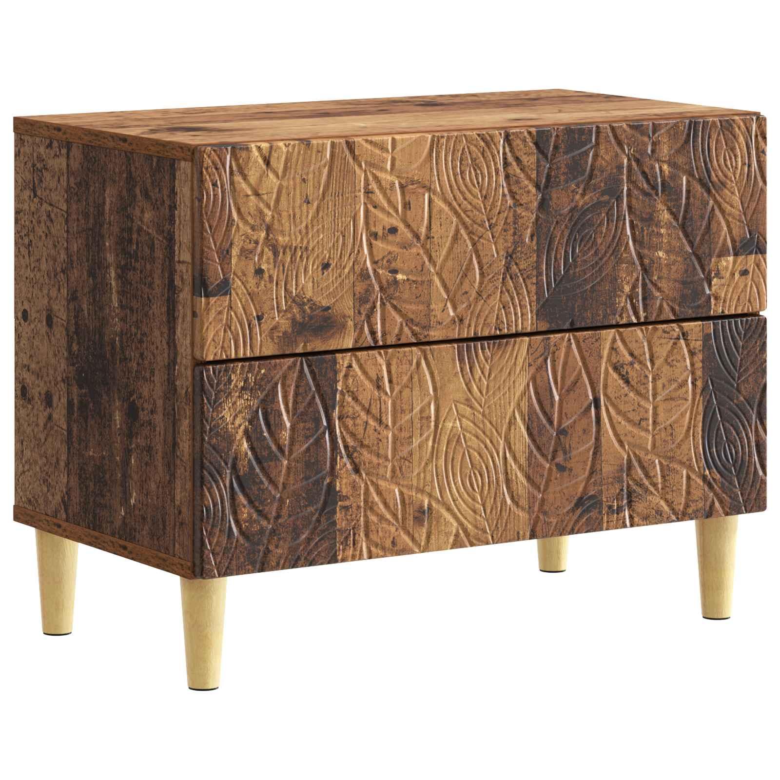 Sengebord Gammelt træ 62 x 34,5 x 48 cm Konstrueret træ billede
