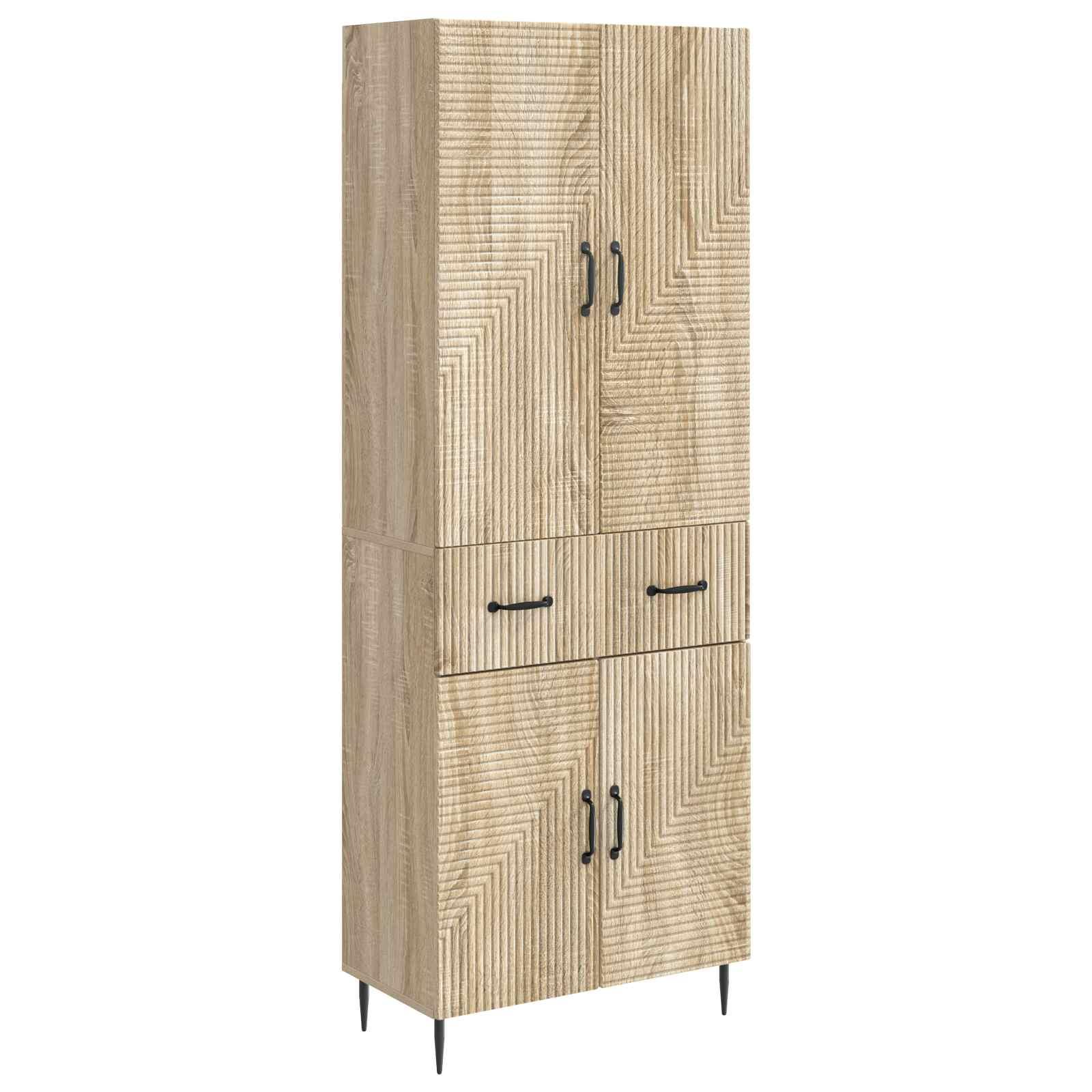 Skab Sæt 2 stk Sonoma-eg 66 x 34,5 x 89,5 cm Konstrueret træ billede
