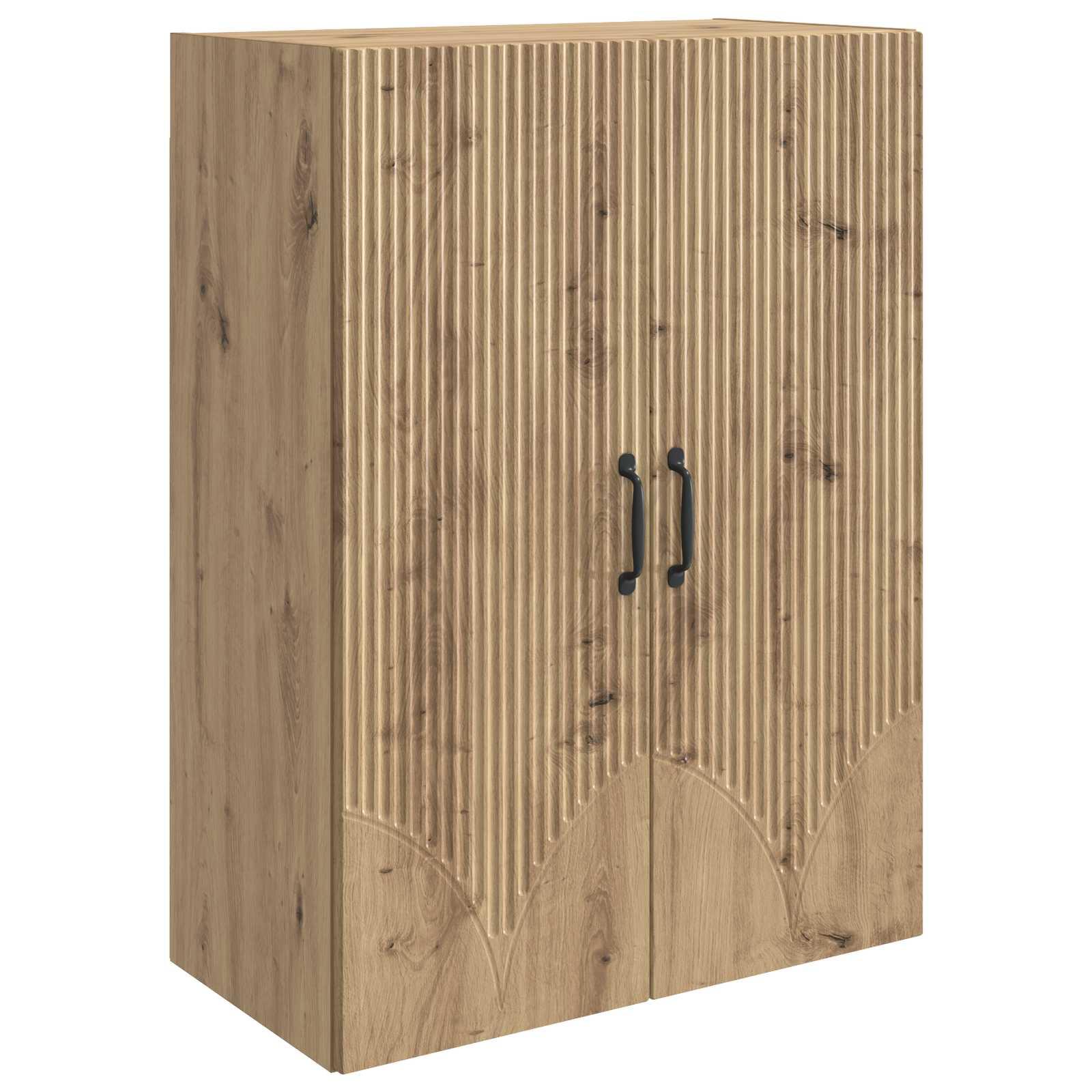 Vægmonteret skab i artisan-eg - 66 × 34,5 × 90 cm, konstrueret træ billede