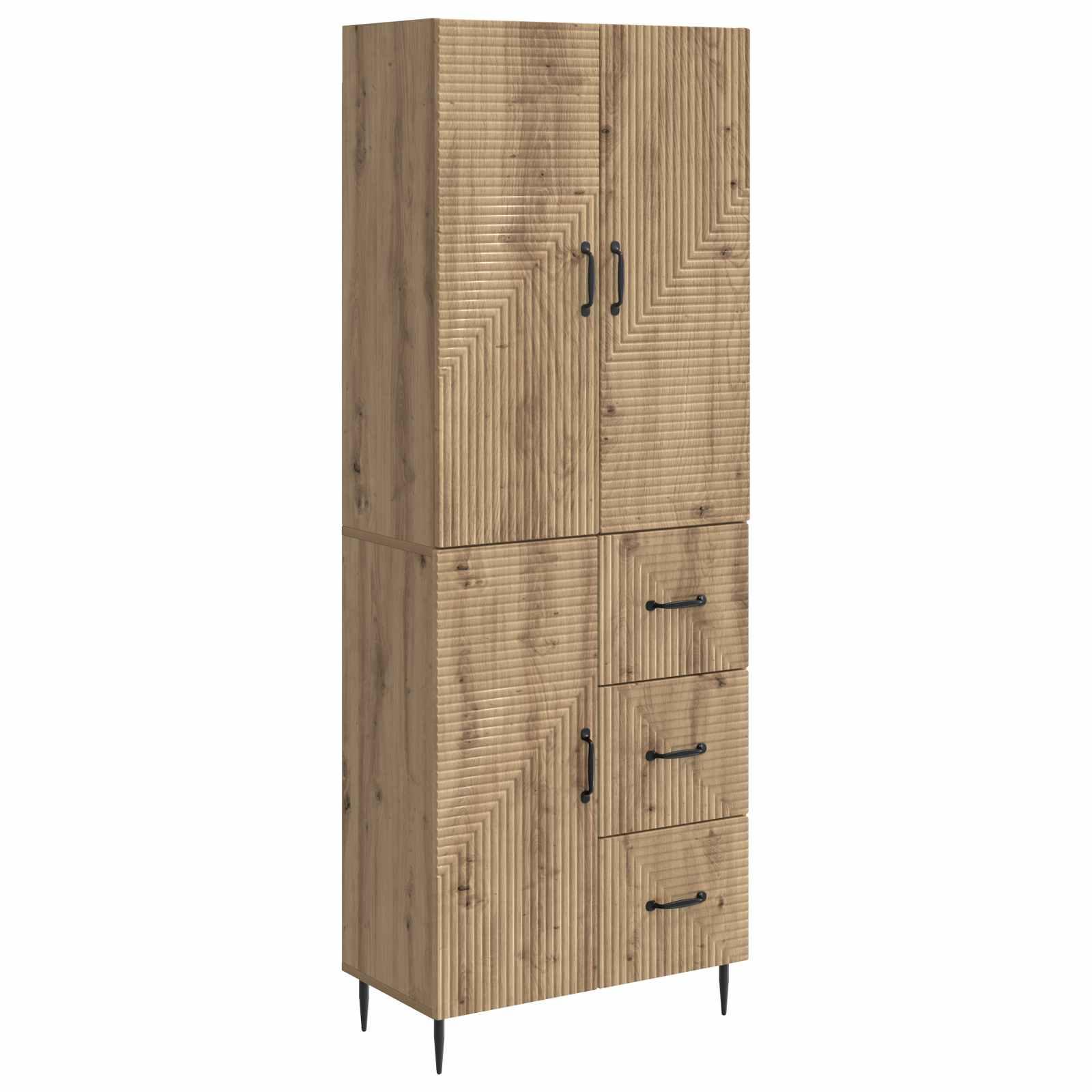 Skab Sæt 2 stk Artisan-eg 66 x 34,5 x 89,5 cm Konstrueret træ billede