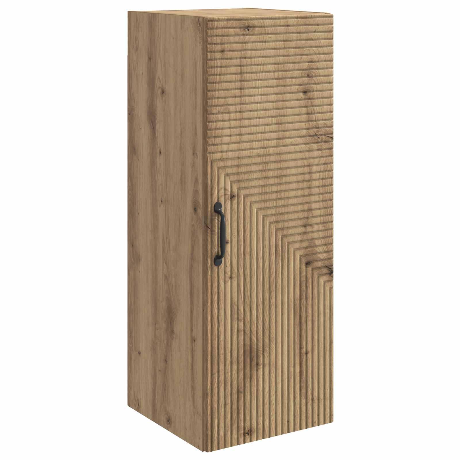 Vægmonteret opbevaringsskab i artisan-eg 33 × 34,5 × 90 cm - konstrueret træ billede