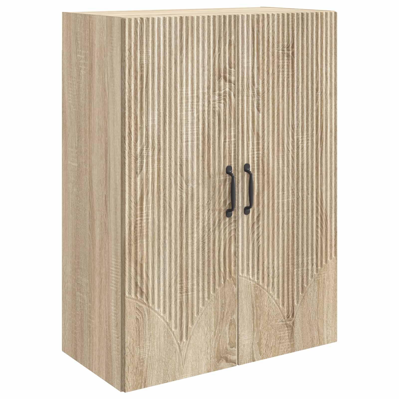 Vægmonteret skab Sonoma-eg 66 x 34,5 x 90 cm Konstrueret træ billede
