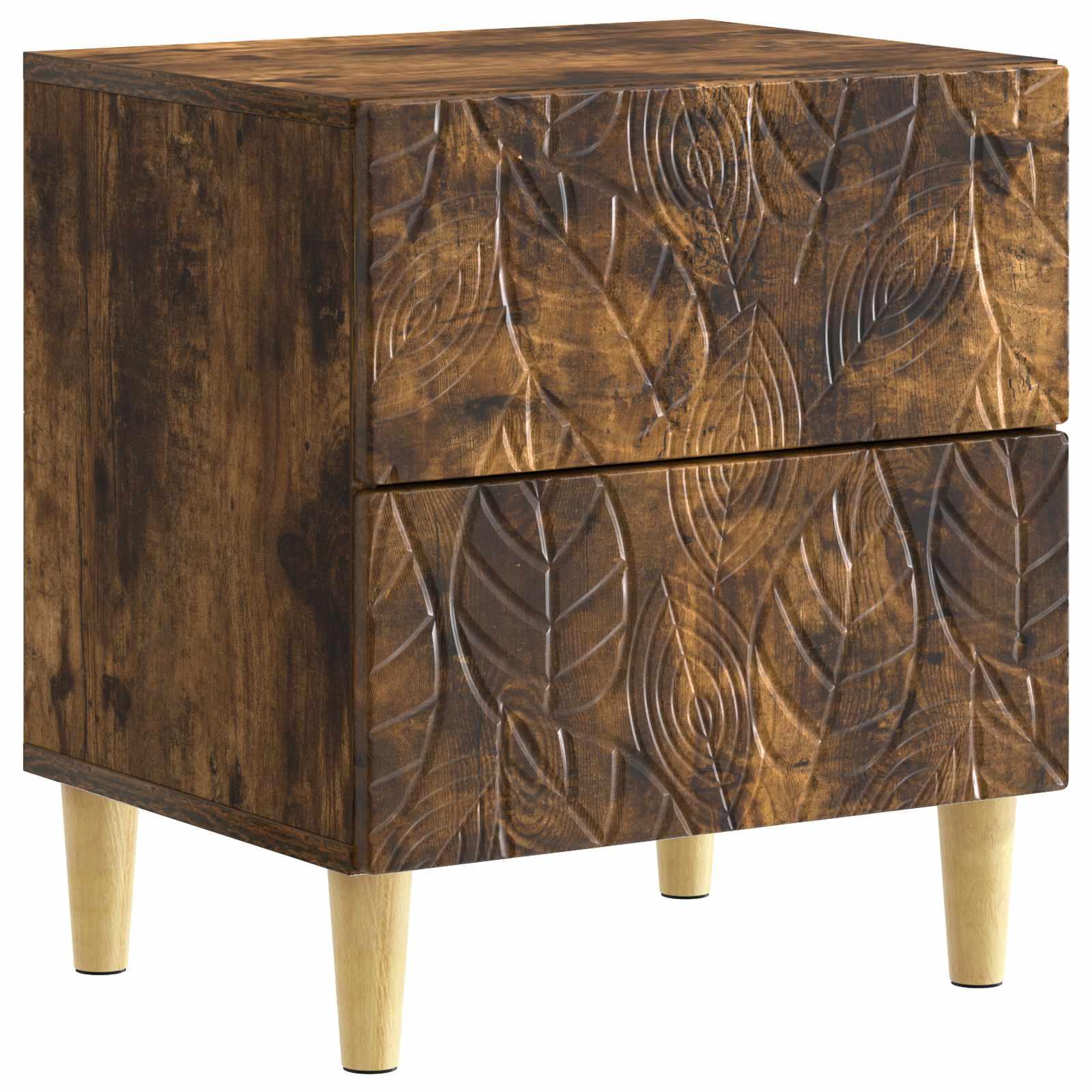 Sengebord Røget eg 43 x 34,5 x 48 cm Konstrueret træ billede