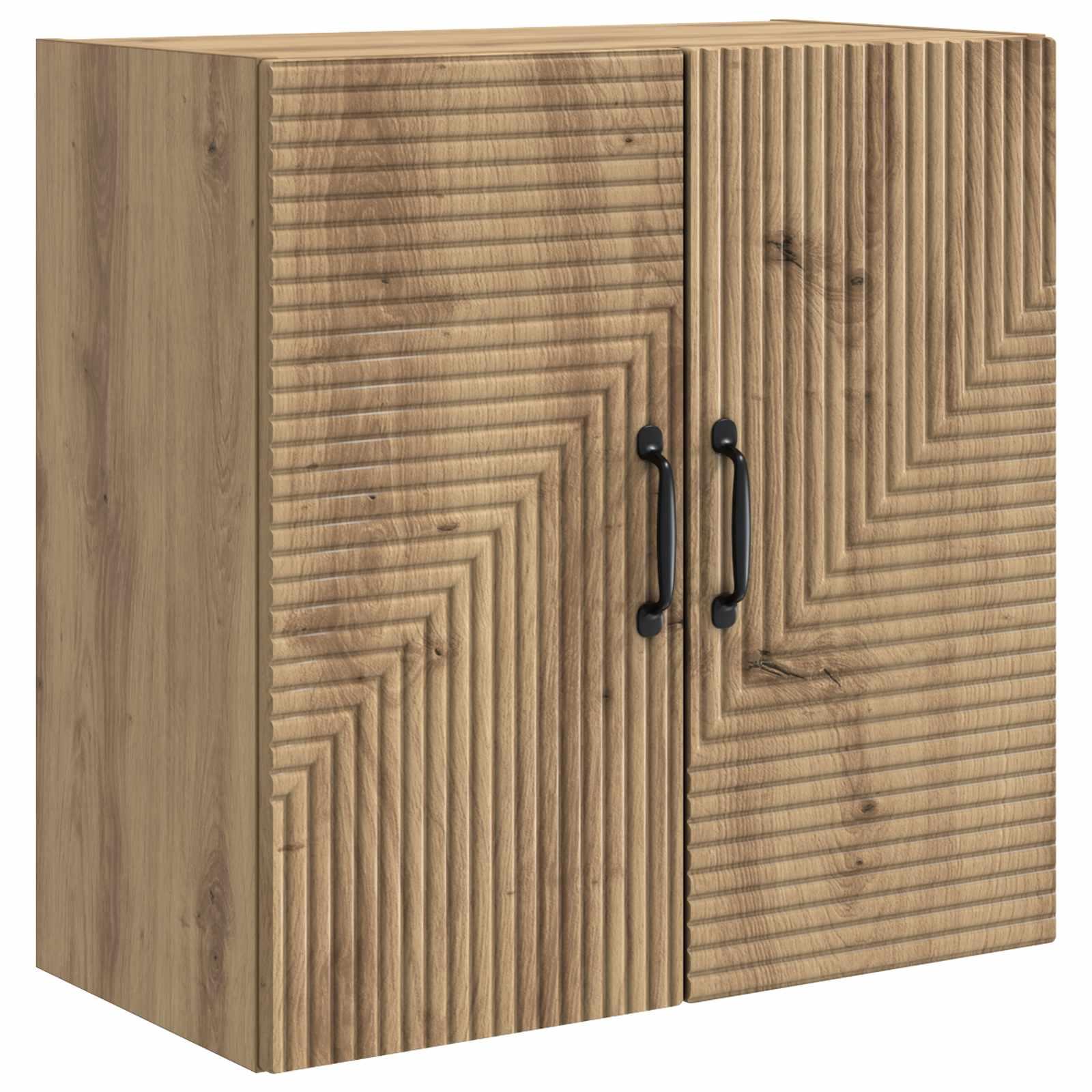 Vægmonteret skab i artisan-eg 59 × 31 × 60 cm - konstrueret træ billede