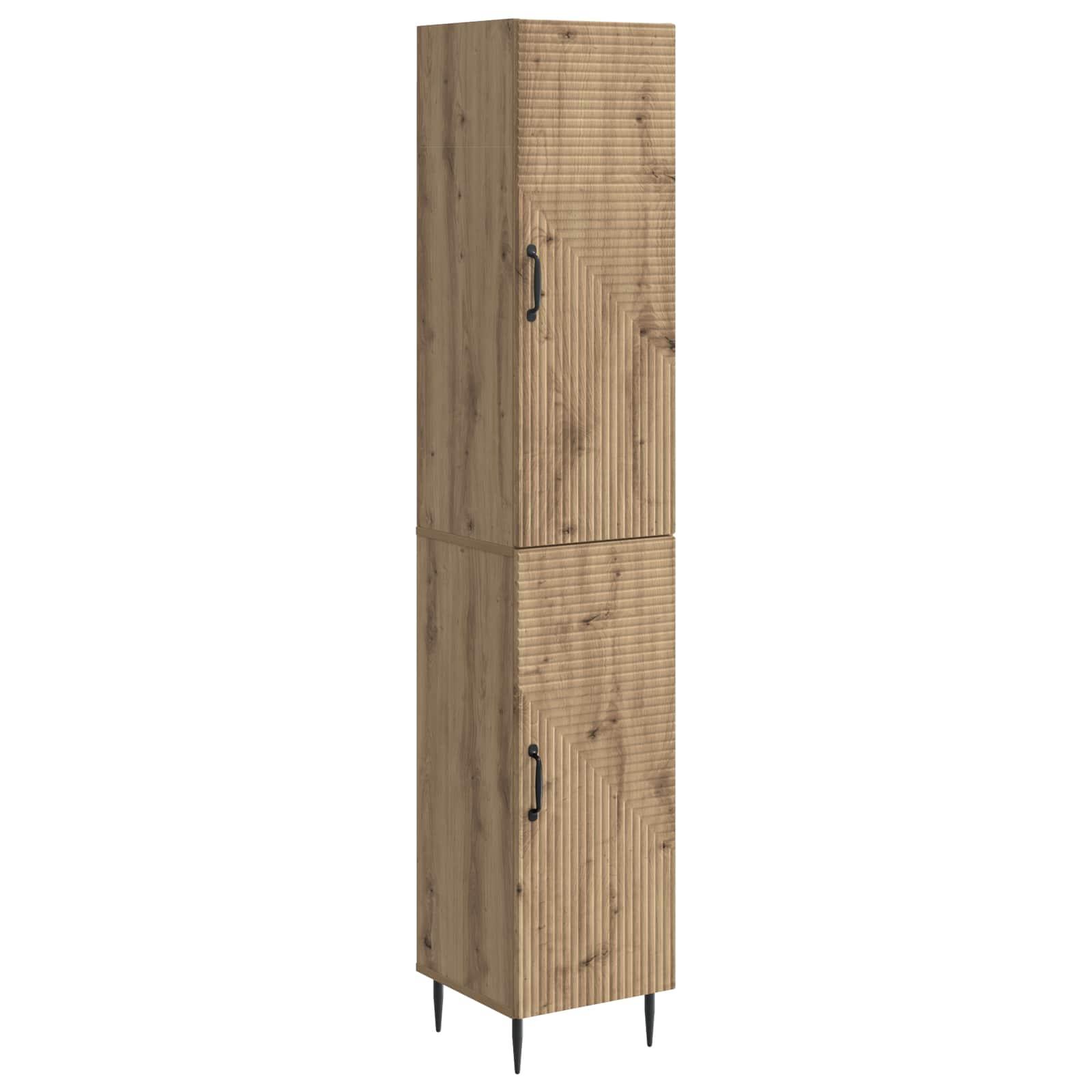 Skab Sæt 2 stk Artisan-eg 33 x 34,5 x 89,5 cm Konstrueret træ billede