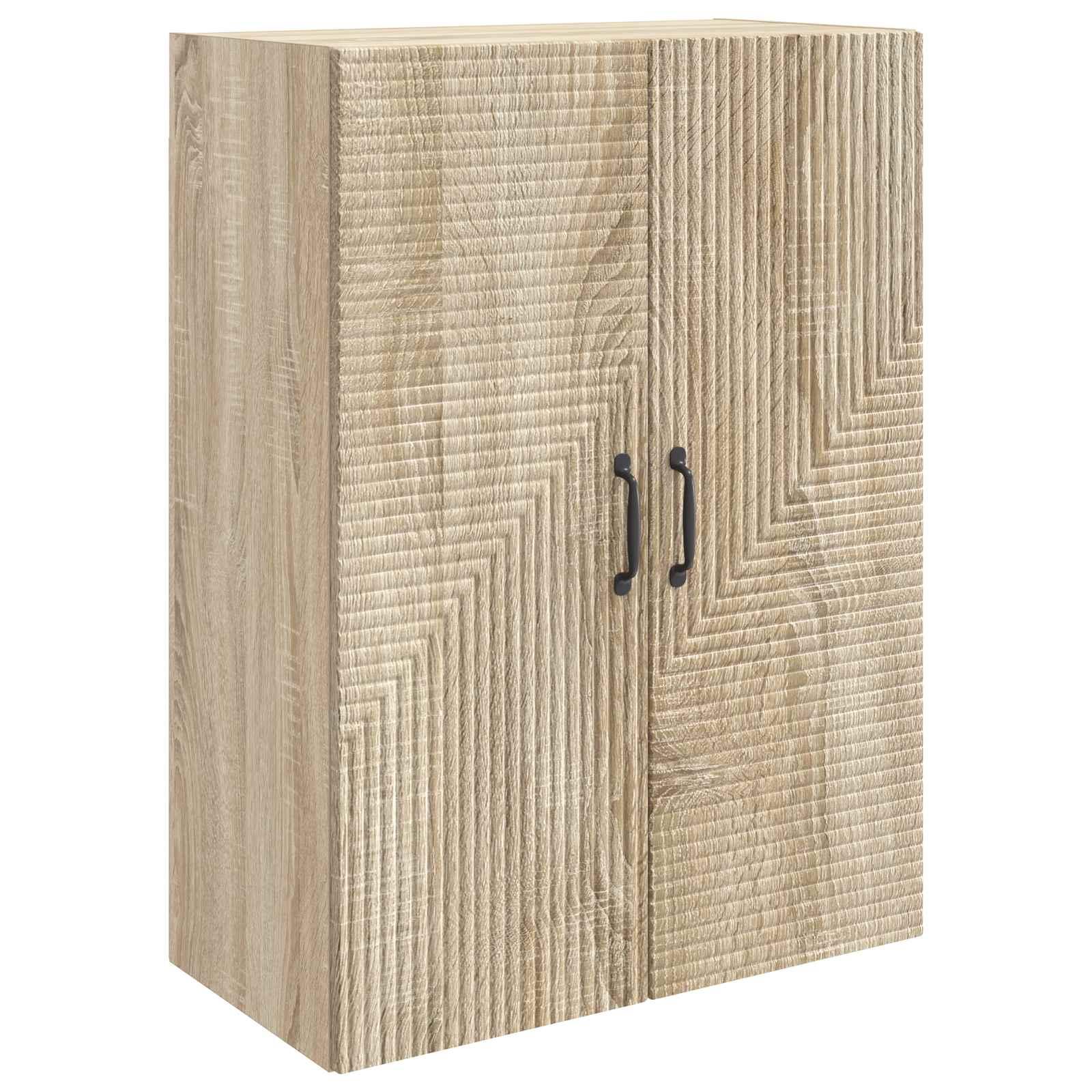 Vægmonteret skab Sonoma-eg 66 x 34,5 x 90 cm Konstrueret træ billede