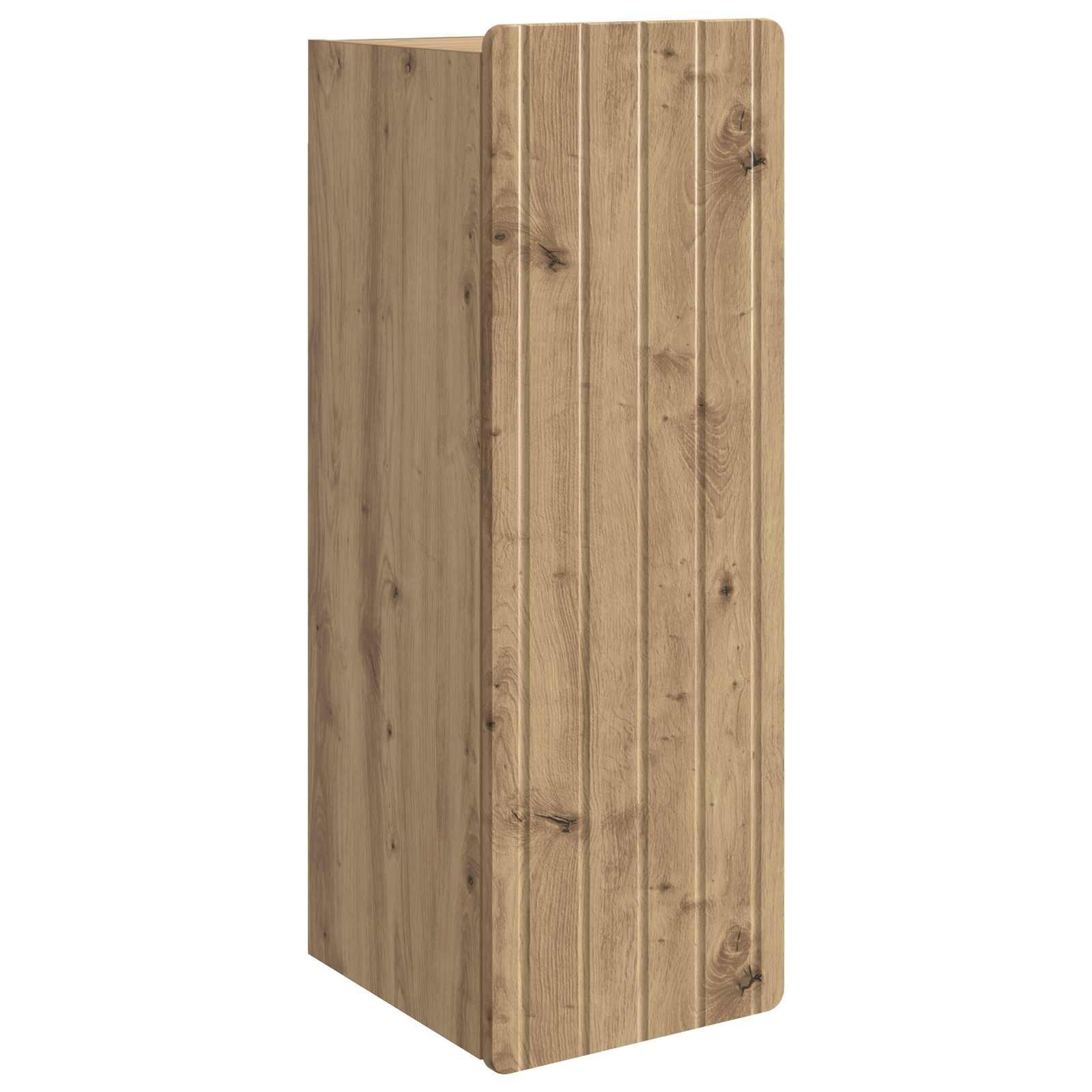 Vægmonteret skab i artisan-eg - 33 × 34,5 × 94 cm, konstrueret træ billede