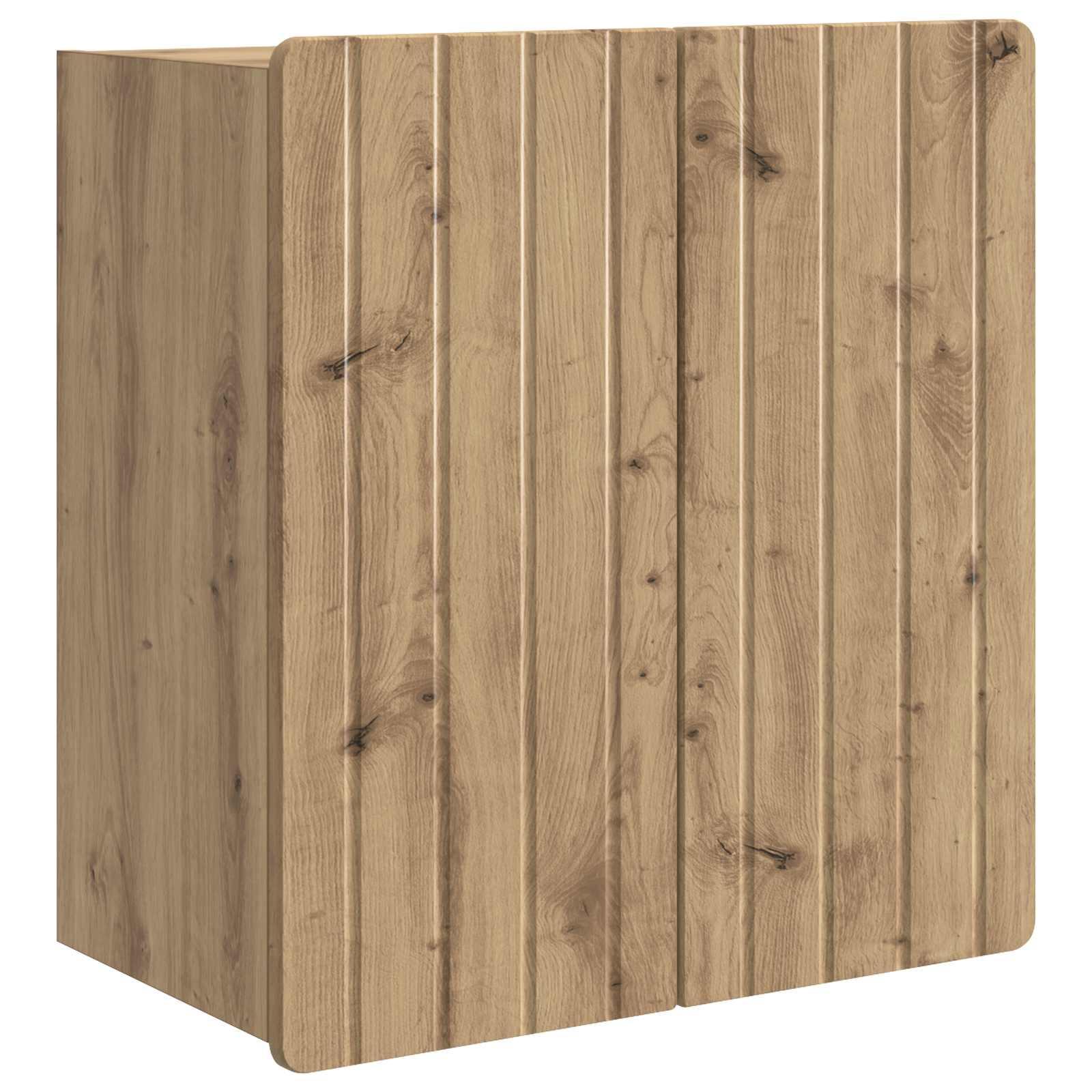Vægmonteret skab i artisan eg 59 × 31 × 64 cm - konstrueret træ billede