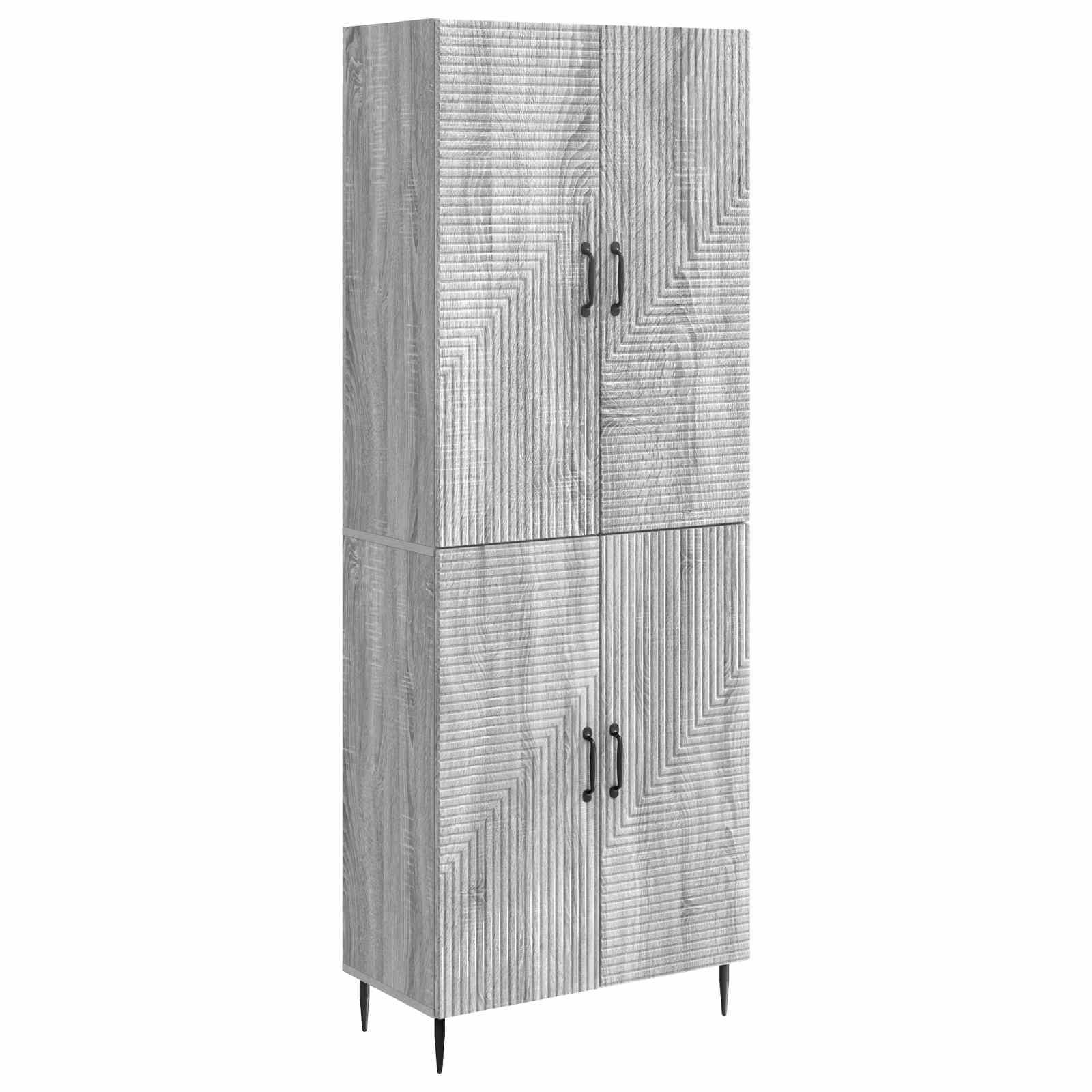 Skab Sæt 2 stk Grå Sonoma 66 x 34,5 x 89,5 cm Konstrueret træ billede