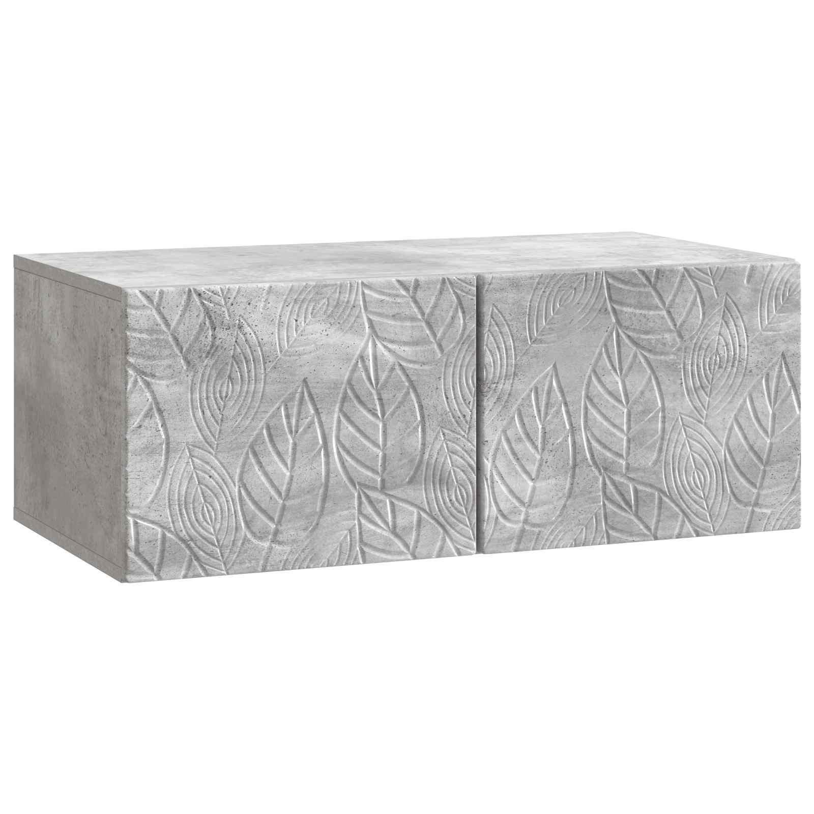 Væghængt TV-skab 98 x 41 x 30 cm Betongrå Konstrueret træ billede