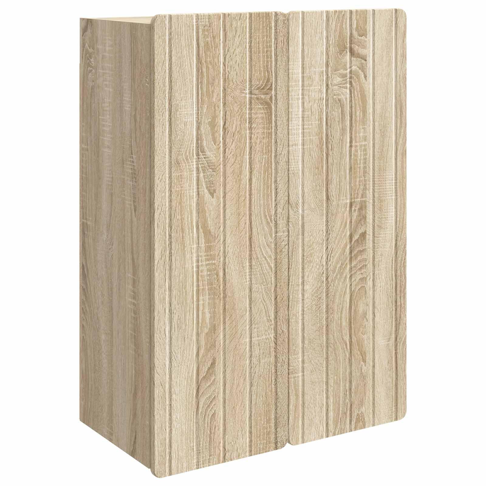 Vægmonteret skab Sonoma-eg 66 x 34,5 x 92 cm Konstrueret træ billede