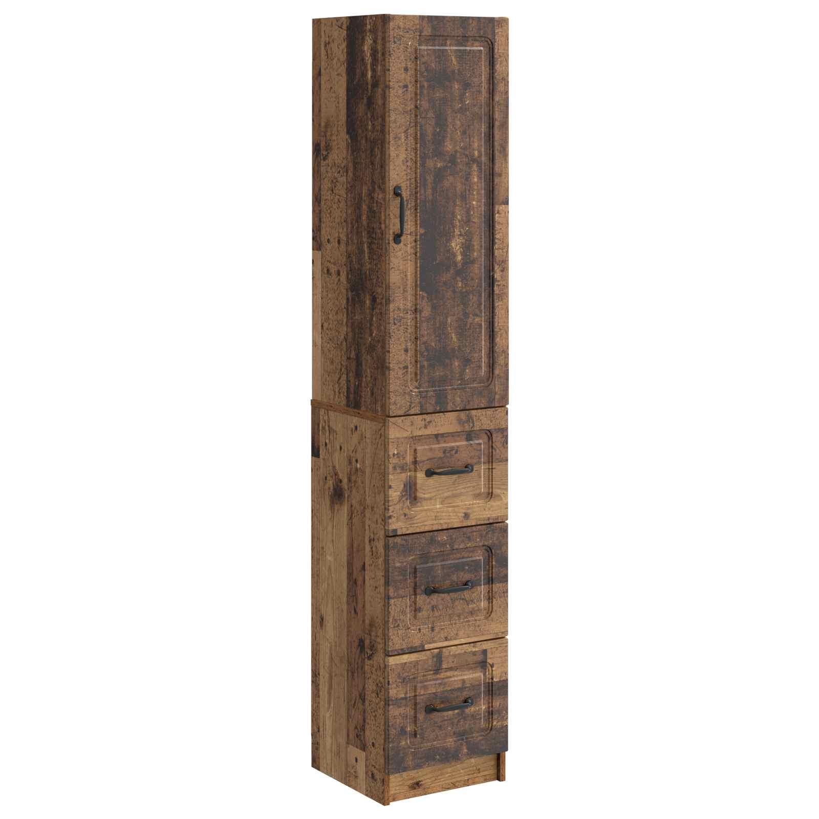 Skab Sæt 2 stk Gammelt træ 33 x 34,5 x 87 cm Konstrueret træ billede