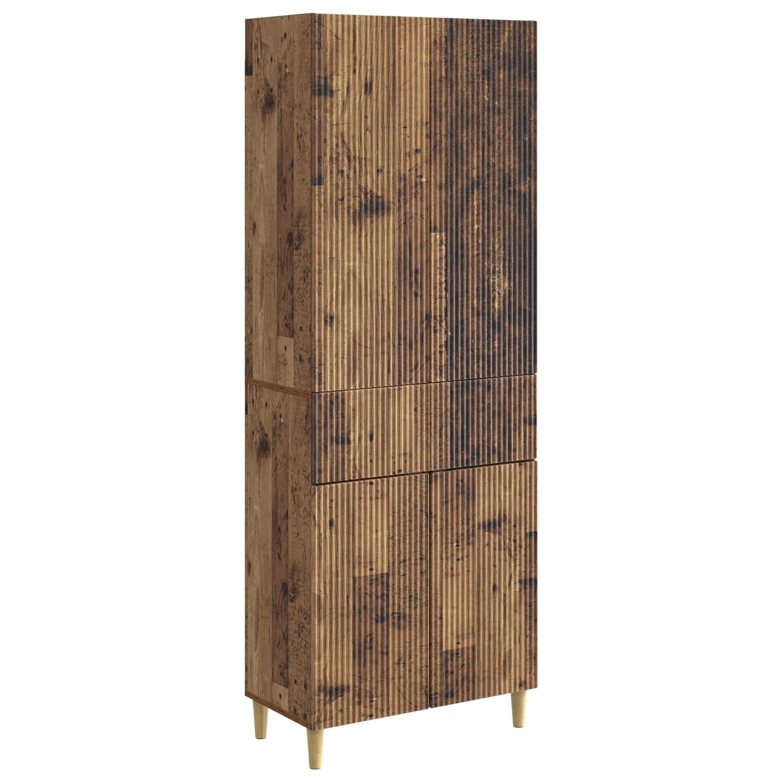 Skab sæt - 2 stk væg- og sideboard, konstrueret træ, 66 × 34,5 × 90 cm
