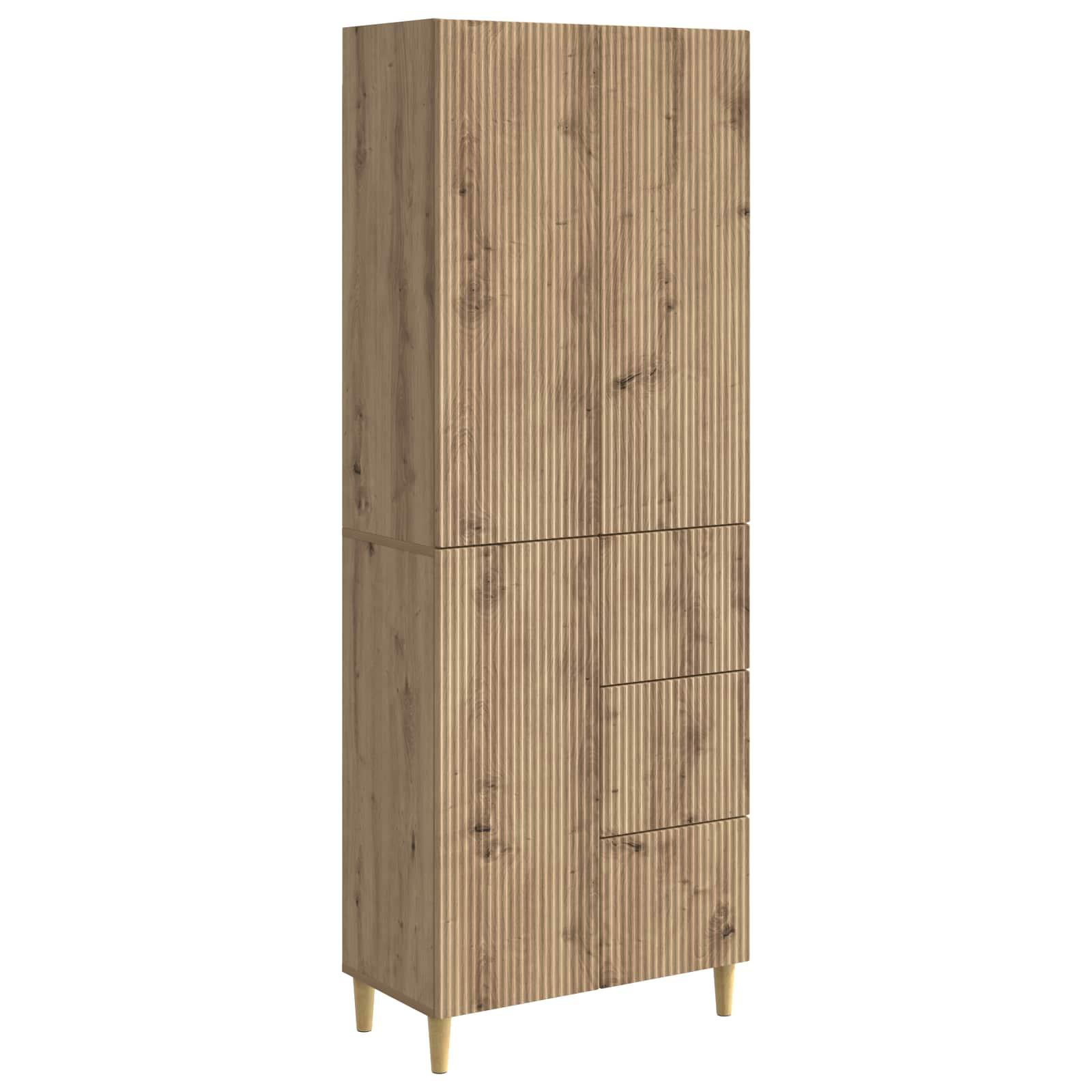Skabssæt 2 stk - konstrueret træ, 66 × 34,5 × 90 cm billede