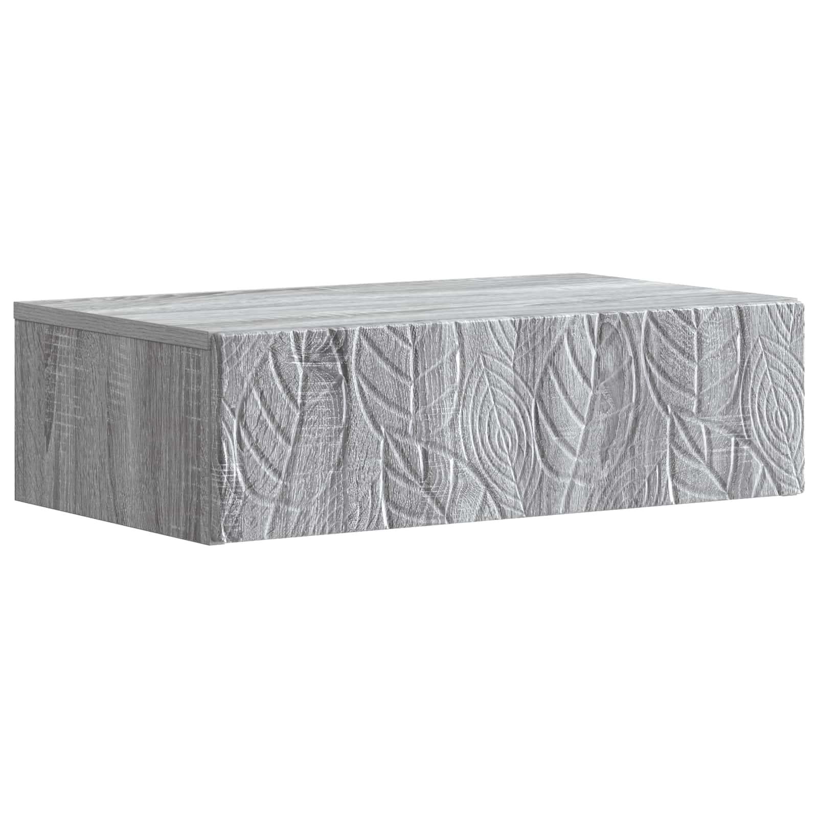 Væghængt sideskab - grå sonoma 87,5 × 34,5 × 17 cm billede