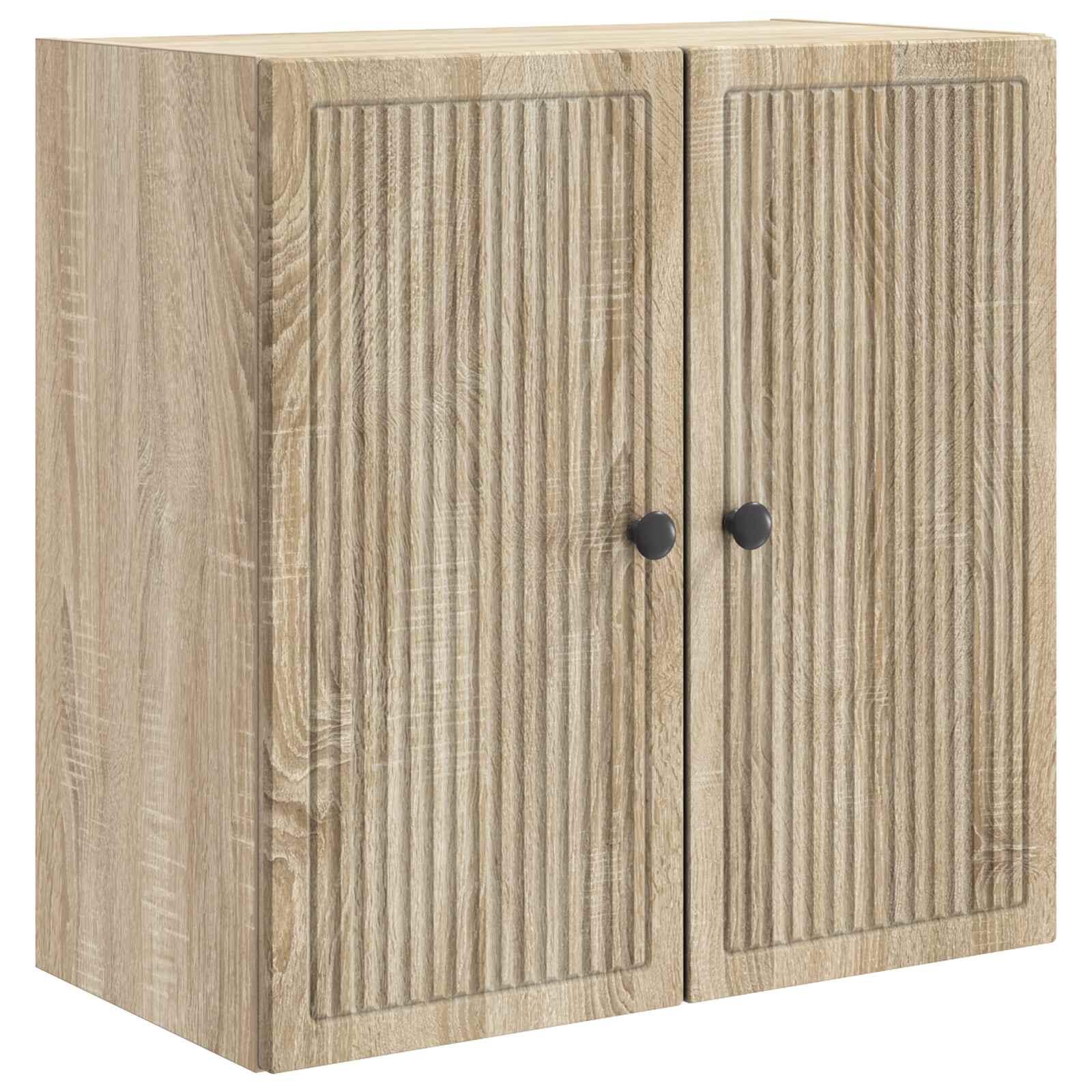 Vægmonteret skab Sonoma-eg 59 x 31 x 60 cm Konstrueret træ billede