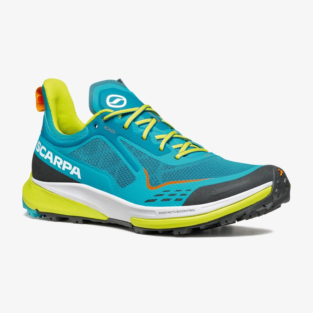 Scarpa Golden Gate Kima RT løbesko - 41,5 - Lake Blue/Lime billede