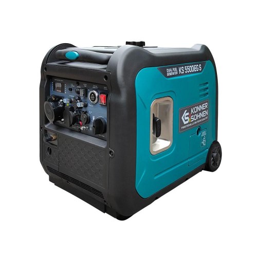 Könner & Söhnen KS 5500iEG S inverter-generator 5.500 W - benzin/LPG - akvamarin/sort